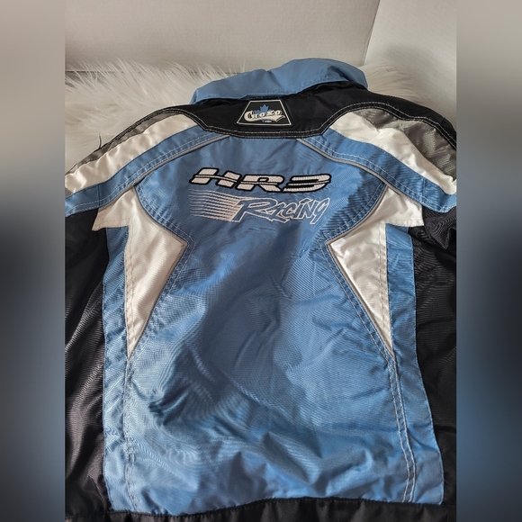 Kids Racing Winter Jacket - Blue and Black, Size 8 - Picture 2 of 6